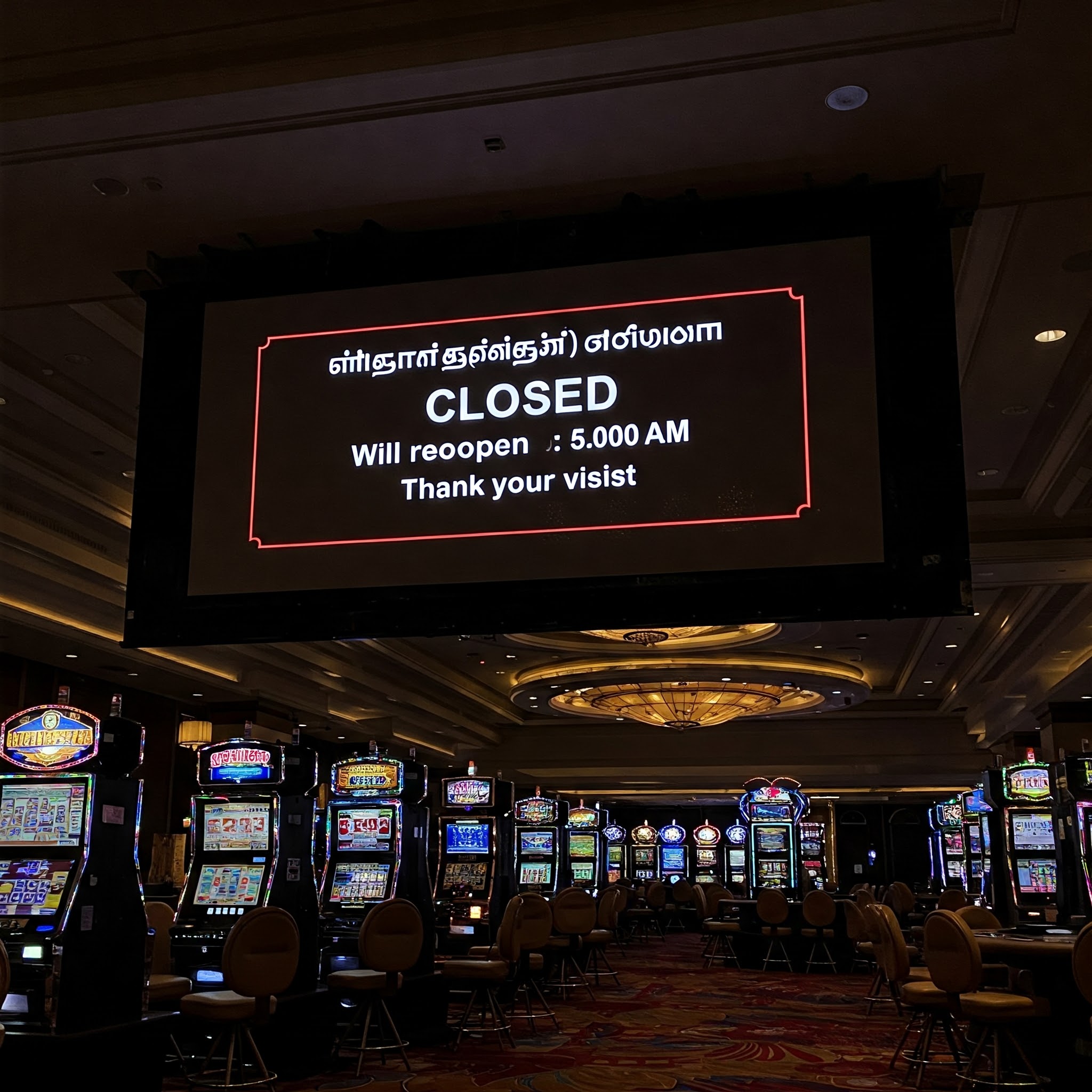 Tamil Nadu Casino during blank hours